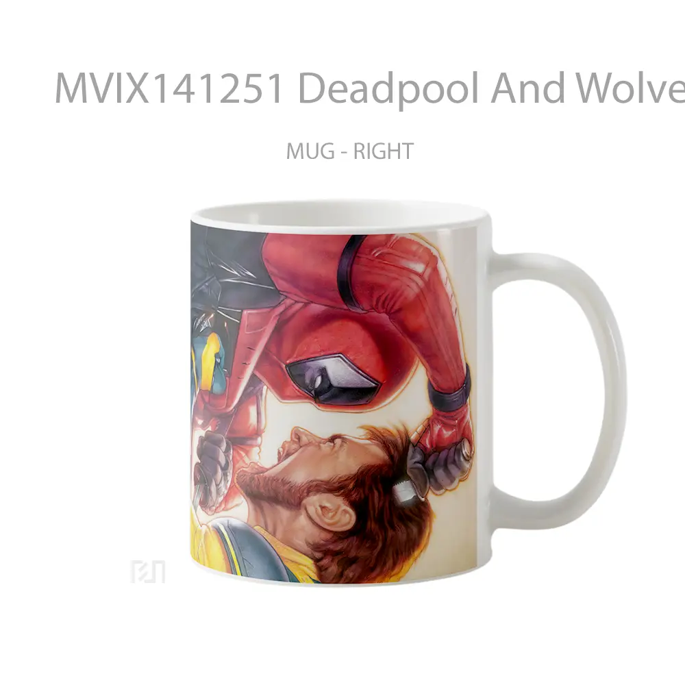 Mug Deadpool And Wolverine Poster Gelas Keramik Unik - All-side / Desain