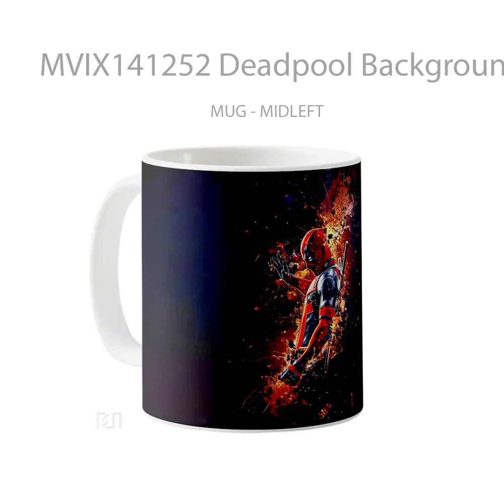 Mug Deadpool Backgroun Gelas Keramik Unik - All-side / Desain