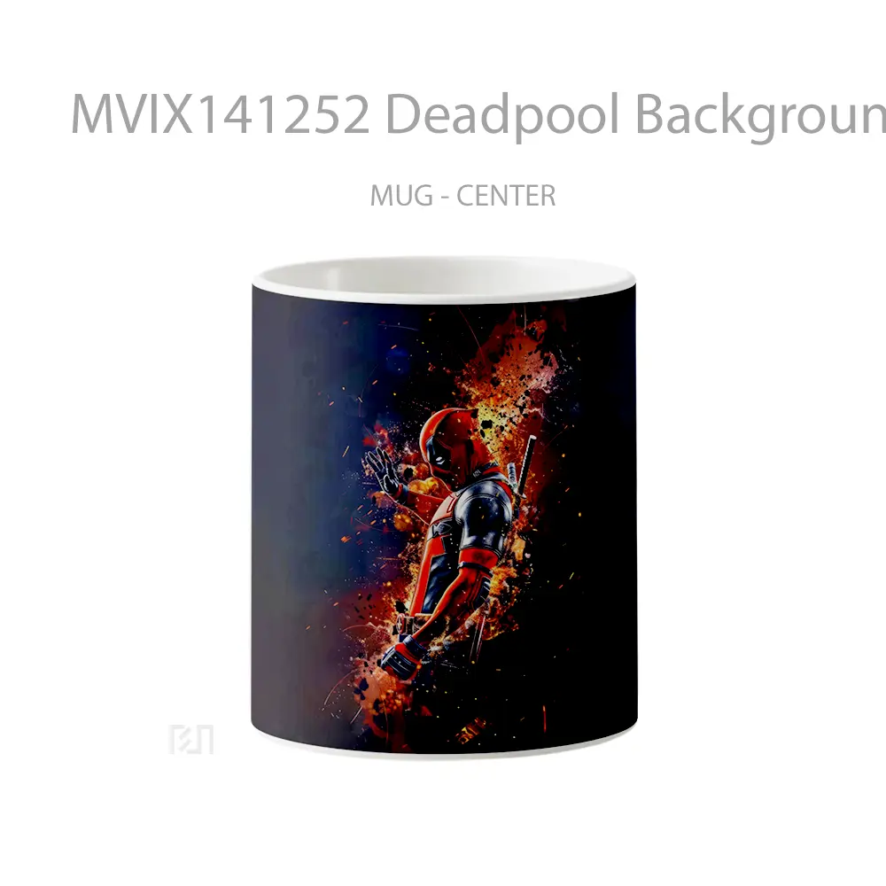 Mug Deadpool Backgroun Gelas Keramik Unik