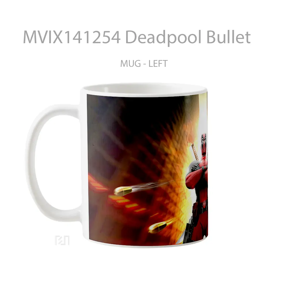 Mug Deadpool Bullet Gelas Keramik Unik - All-side / Desain