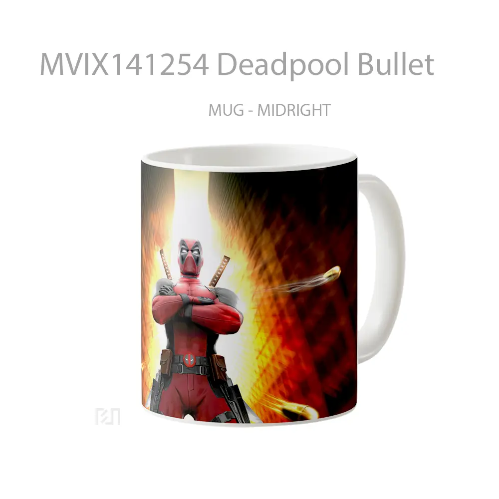 Mug Deadpool Bullet Gelas Keramik Unik - All-side / Desain
