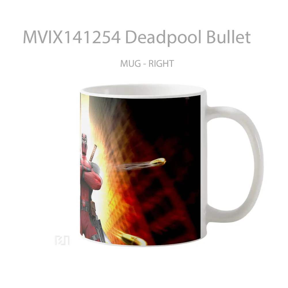 Mug Deadpool Bullet Gelas Keramik Unik - All-side / Desain