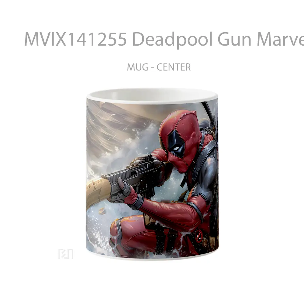 Mug Deadpool Gun Marve Gelas Keramik Unik