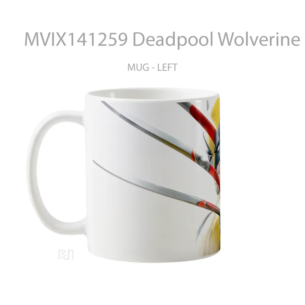 Mug Deadpool Wolverine Claw Movie Gelas Keramik Unik - All-side / Desain