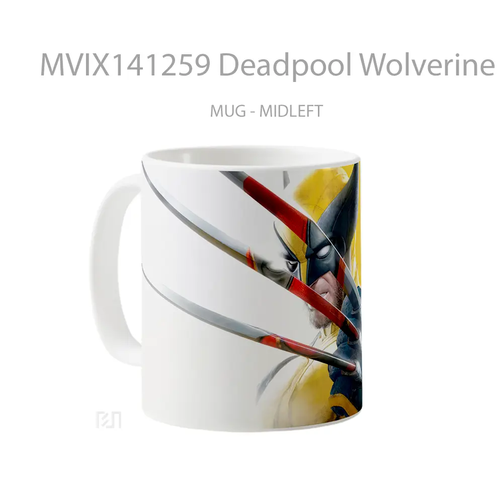 Mug Deadpool Wolverine Claw Movie Gelas Keramik Unik - All-side / Desain