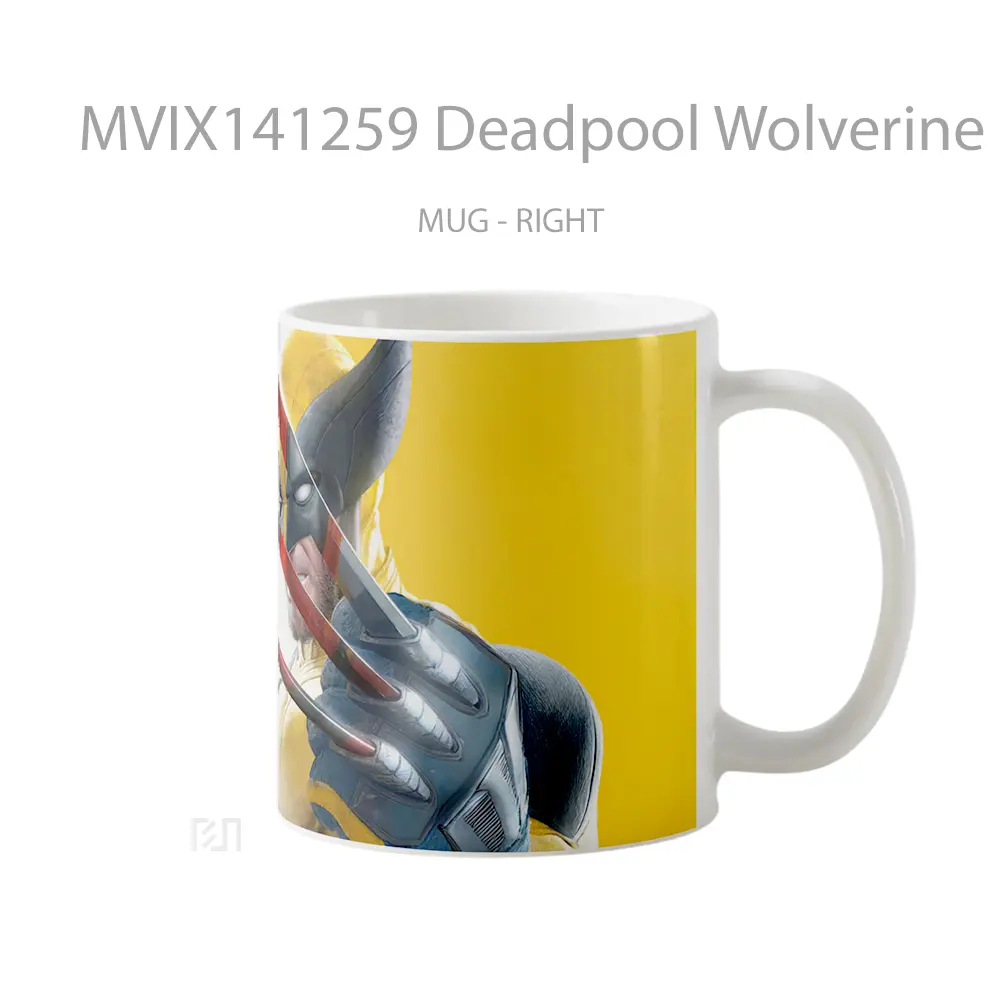 Mug Deadpool Wolverine Claw Movie Gelas Keramik Unik - All-side / Desain