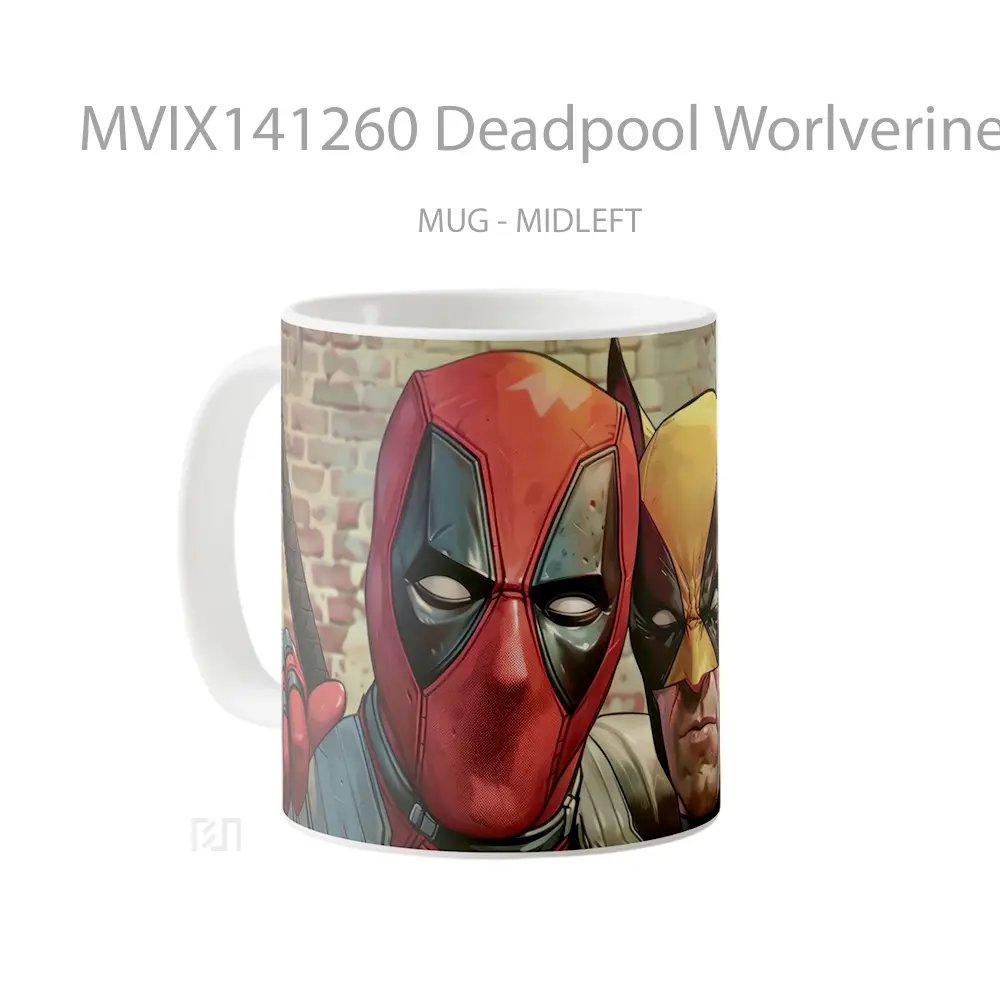Mug Deadpool Worlverine Gelas Keramik Unik - All-side / Desain