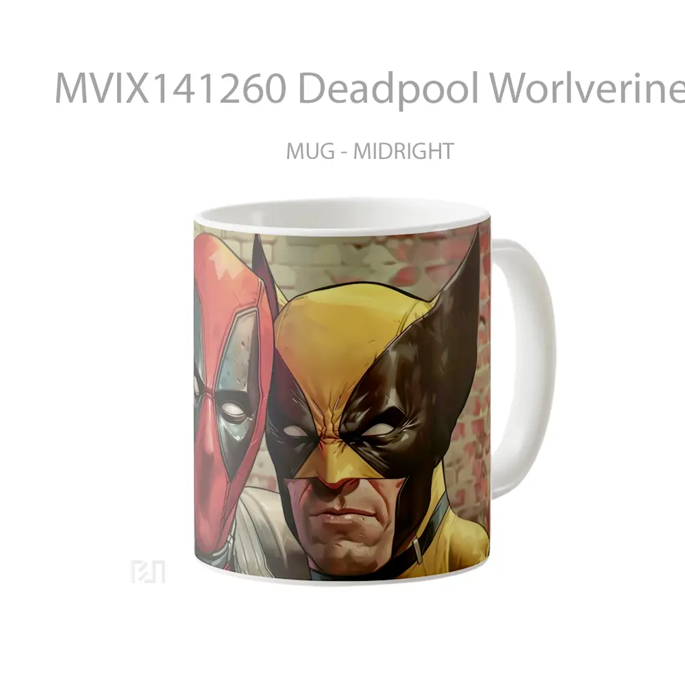 Mug Deadpool Worlverine Gelas Keramik Unik - All-side / Desain