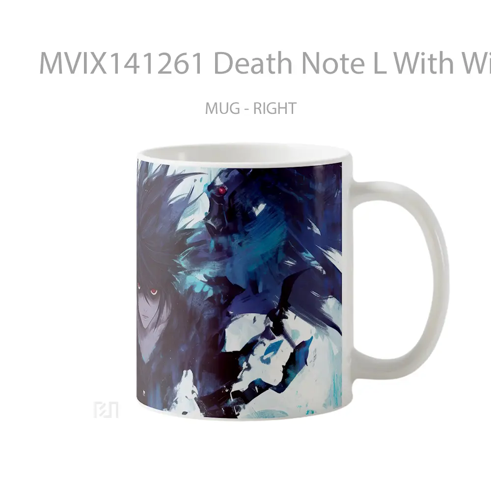Mug Death Note L With Wings Gelas Keramik Unik - All-side / Desain