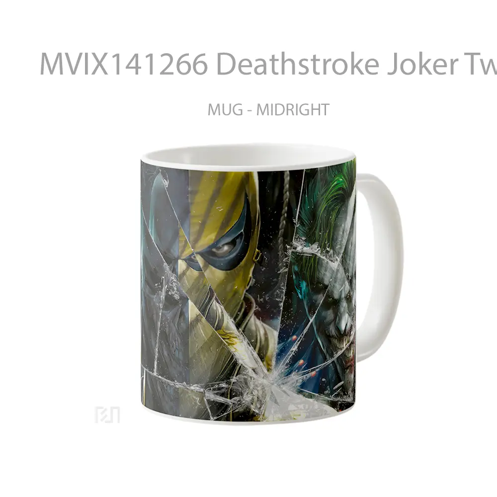 Mug Deathstroke Joker Two Face Dc Villain Gelas Superhero - All-side / Desain