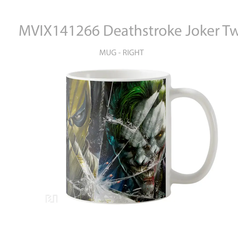 Mug Deathstroke Joker Two Face Dc Villain Gelas Superhero - All-side / Desain