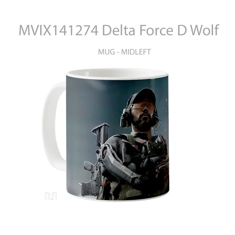 Mug Delta Force D Wolf Gelas Hewan Lucu - All-side / Desain