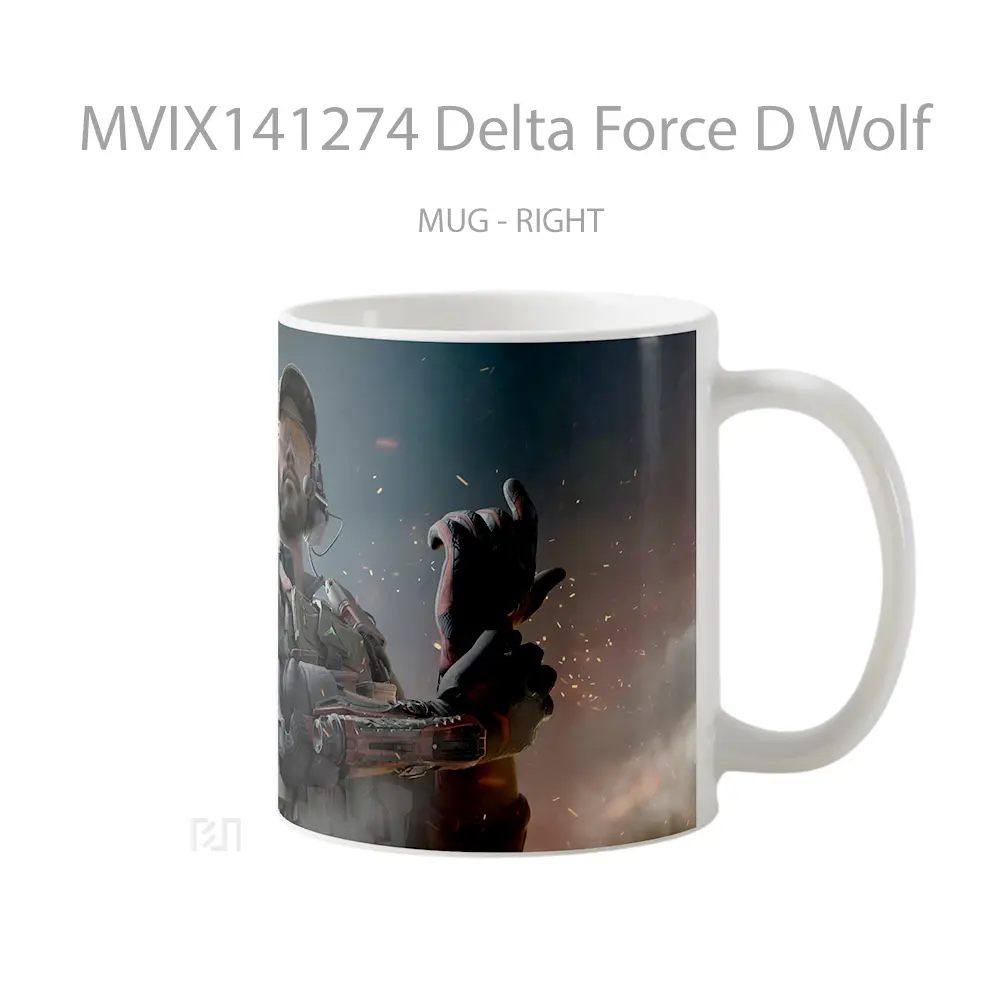 Mug Delta Force D Wolf Gelas Hewan Lucu - All-side / Desain