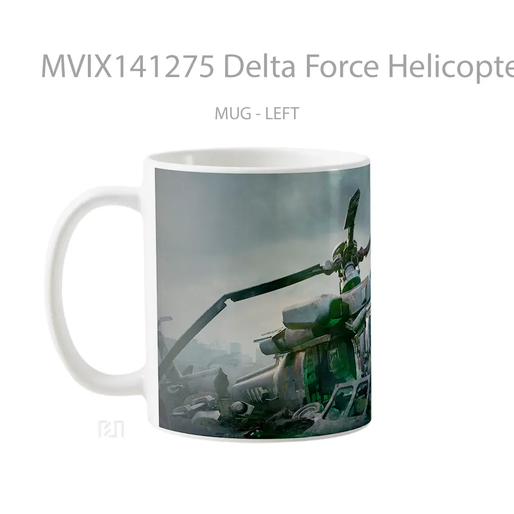 Mug Delta Force Helicopter Gelas Keramik Unik - All-side / Desain