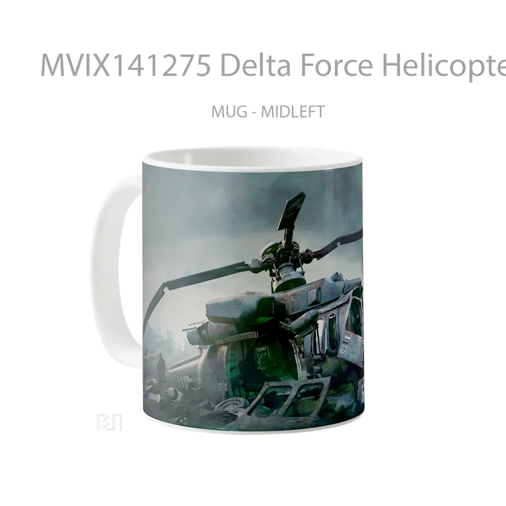 Mug Delta Force Helicopter Gelas Keramik Unik - All-side / Desain