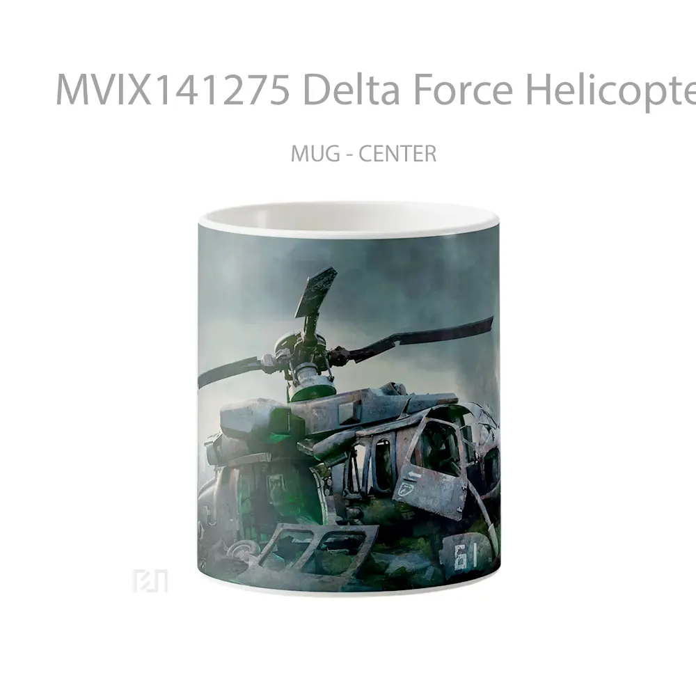 Mug Delta Force Helicopter Gelas Keramik Unik