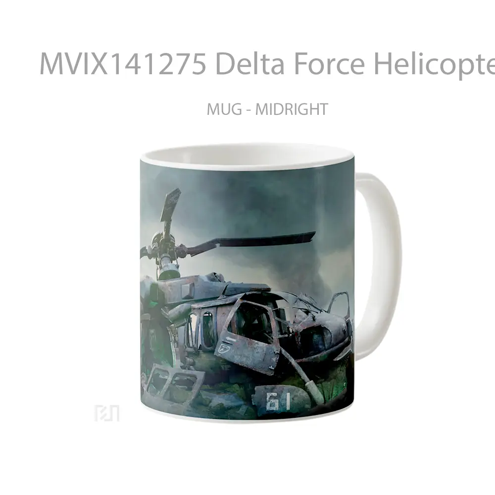 Mug Delta Force Helicopter Gelas Keramik Unik - All-side / Desain