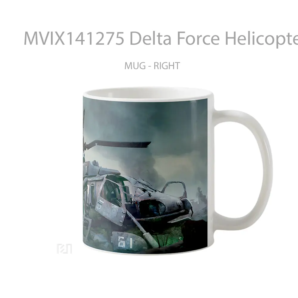 Mug Delta Force Helicopter Gelas Keramik Unik - All-side / Desain