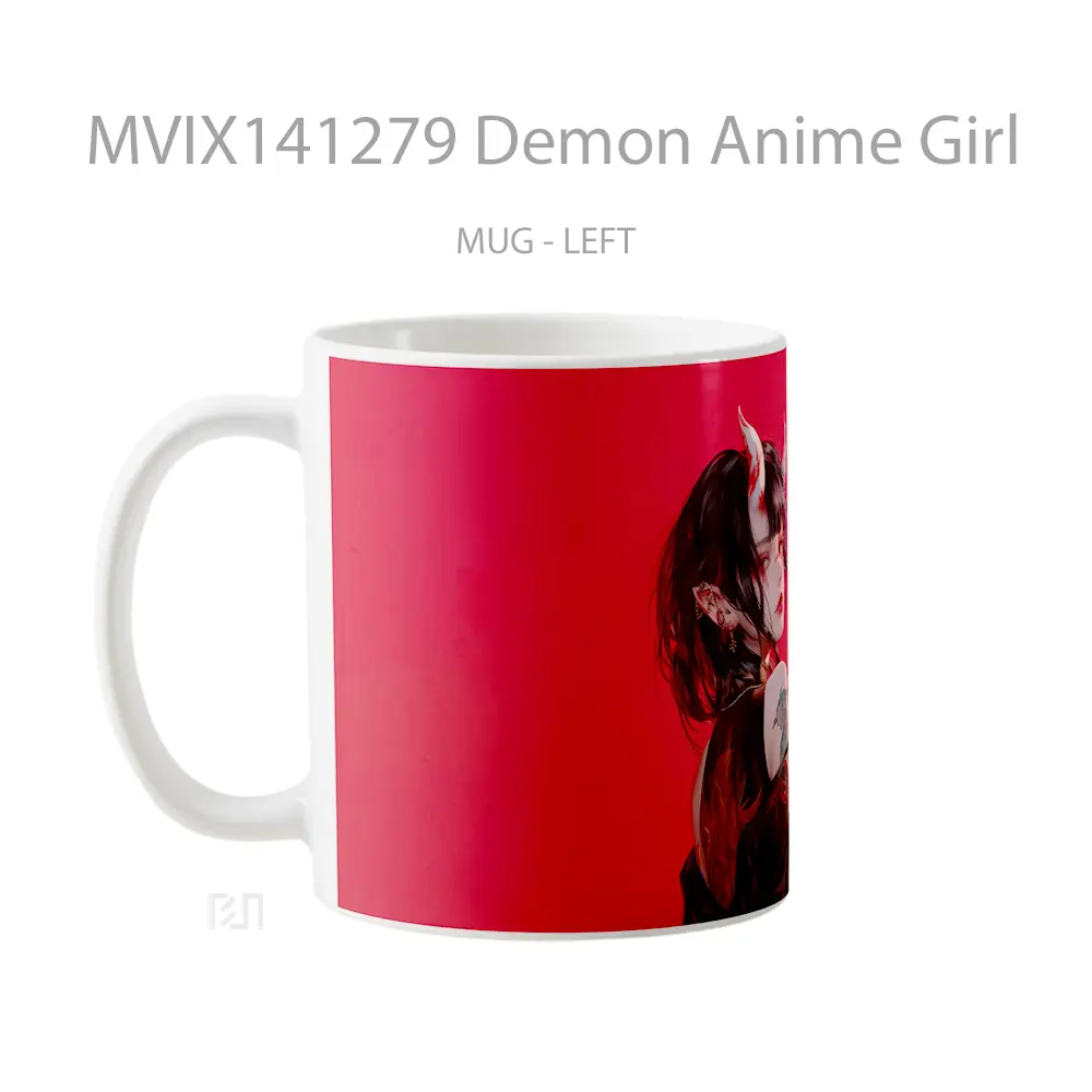 Mug Demon Anime Girl Cangkir Anime - All-side / Desain