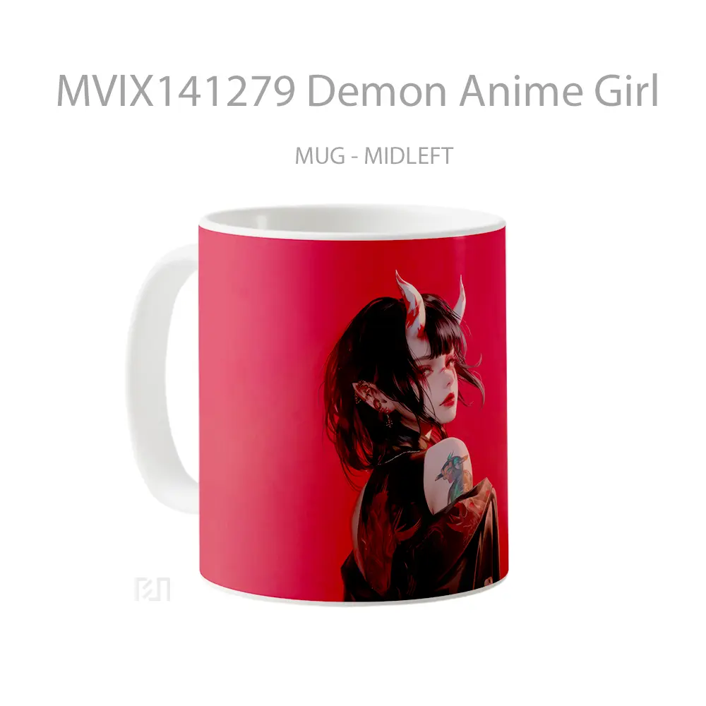 Mug Demon Anime Girl Cangkir Anime - All-side / Desain