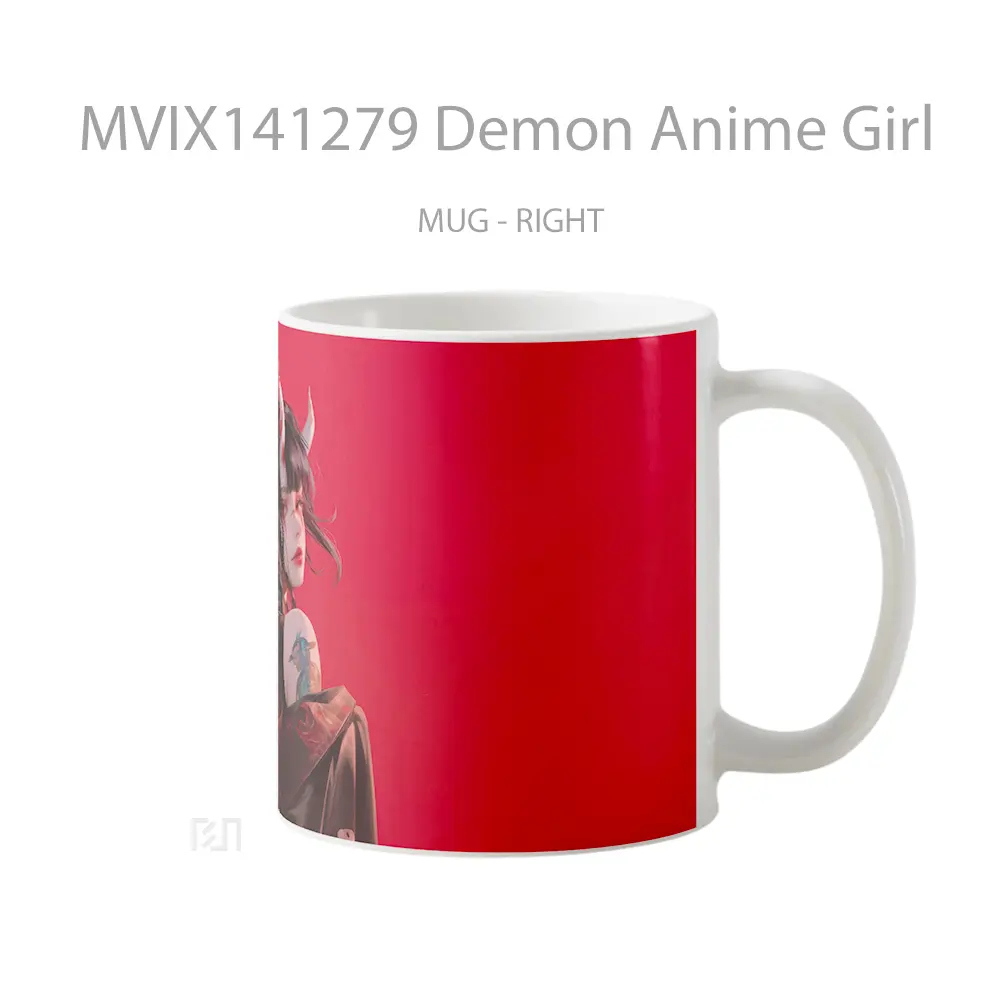 Mug Demon Anime Girl Cangkir Anime - All-side / Desain