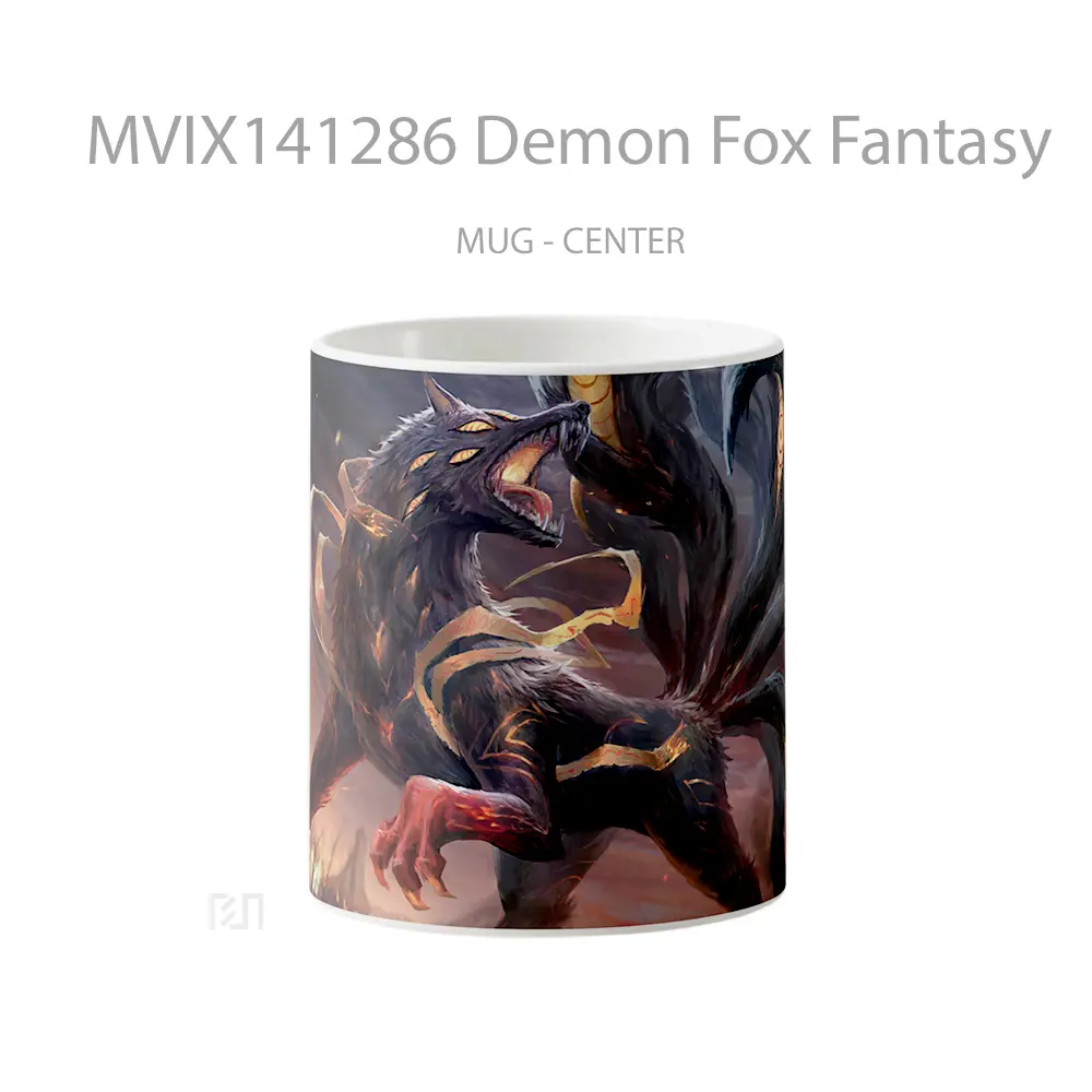 Mug Demon Fox Fantasy Gelas Keramik Unik