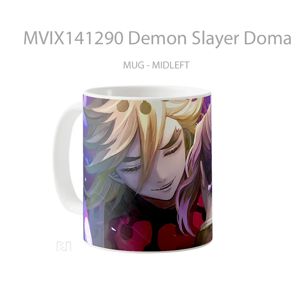 Mug Demon Slayer Doma Vs Shinobu Kocho Gelas Keramik Unik - All-side / Desain