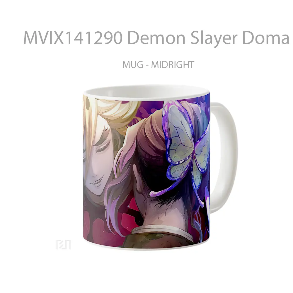 Mug Demon Slayer Doma Vs Shinobu Kocho Gelas Keramik Unik - All-side / Desain