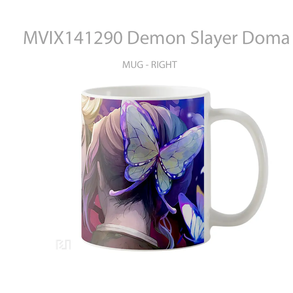 Mug Demon Slayer Doma Vs Shinobu Kocho Gelas Keramik Unik - All-side / Desain