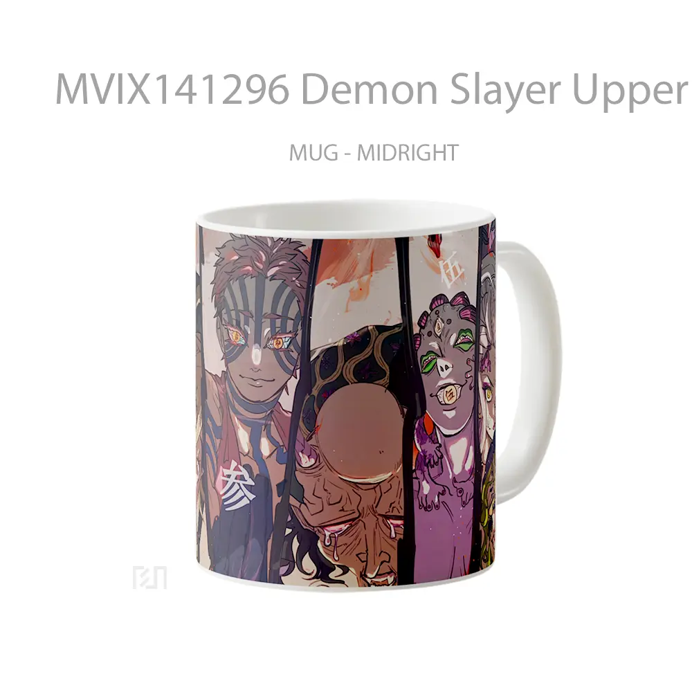 Mug Demon Slayer Upper Rank Demon Members Gelas Keramik Unik - All-side / Desain