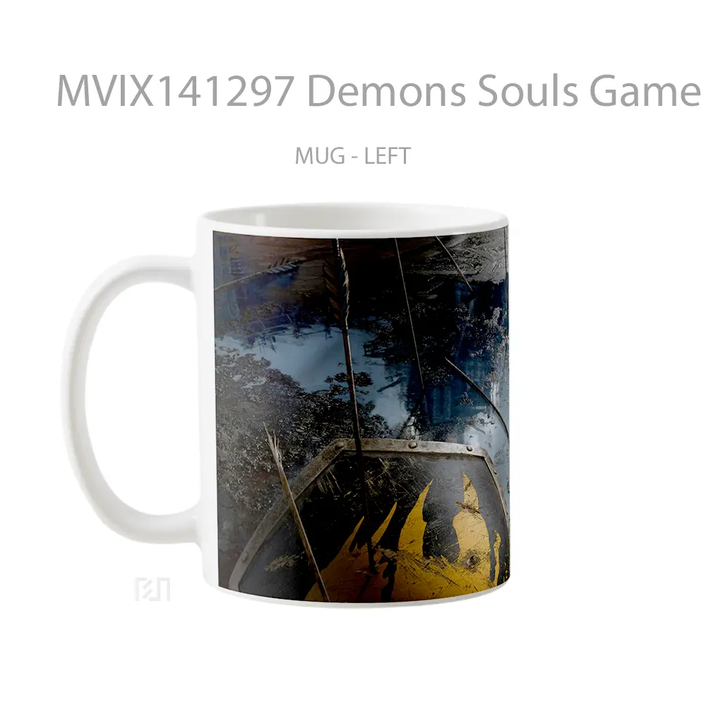 Mug Demons Souls Game Knight Helmet Shiel Cangkir Gamer - All-side / Desain