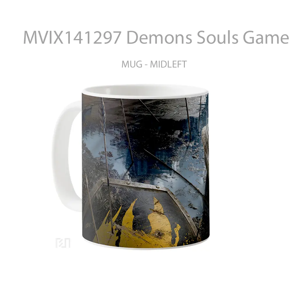 Mug Demons Souls Game Knight Helmet Shiel Cangkir Gamer - All-side / Desain