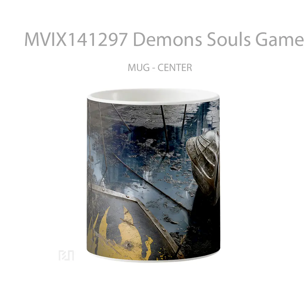 Mug Demons Souls Game Knight Helmet Shiel Cangkir Gamer
