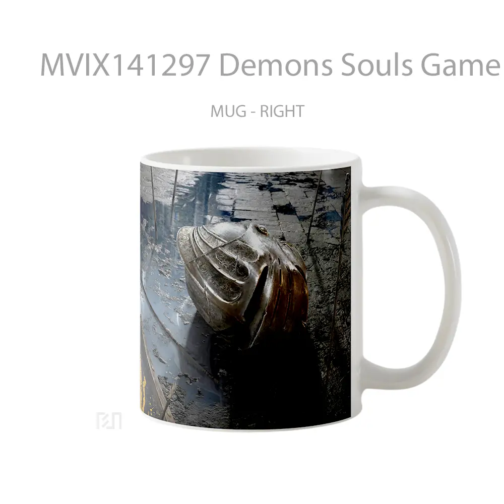 Mug Demons Souls Game Knight Helmet Shiel Cangkir Gamer - All-side / Desain