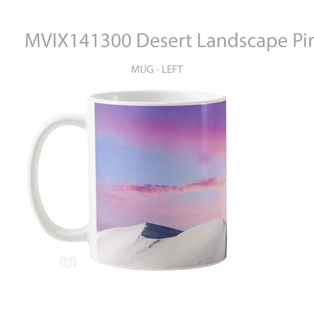 Mug Desert Landscape Pink Sky Scenery Gelas Pemandangan Alam - All-side / Desain