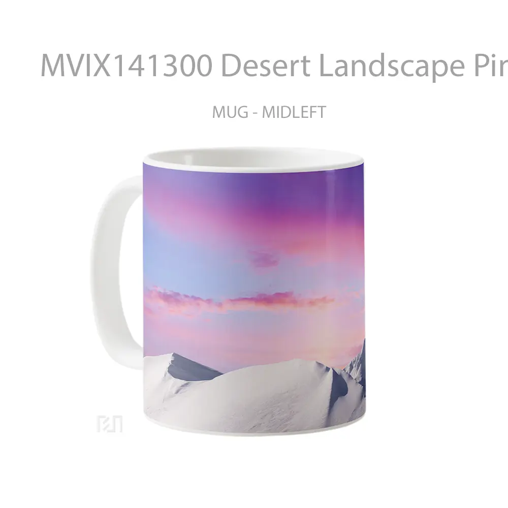 Mug Desert Landscape Pink Sky Scenery Gelas Pemandangan Alam - All-side / Desain