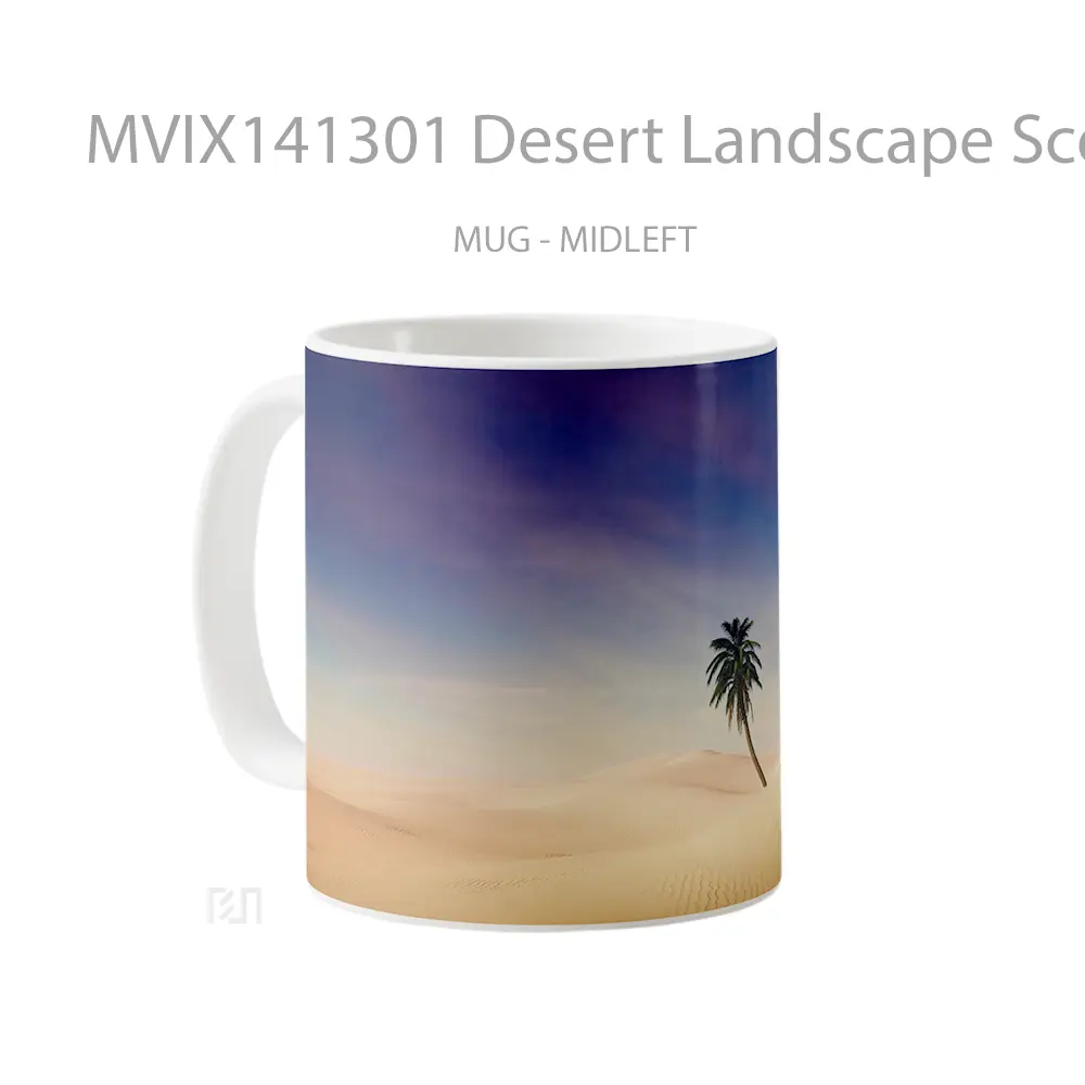 Mug Desert Landscape Scenery Gelas Keramik Unik - All-side / Desain