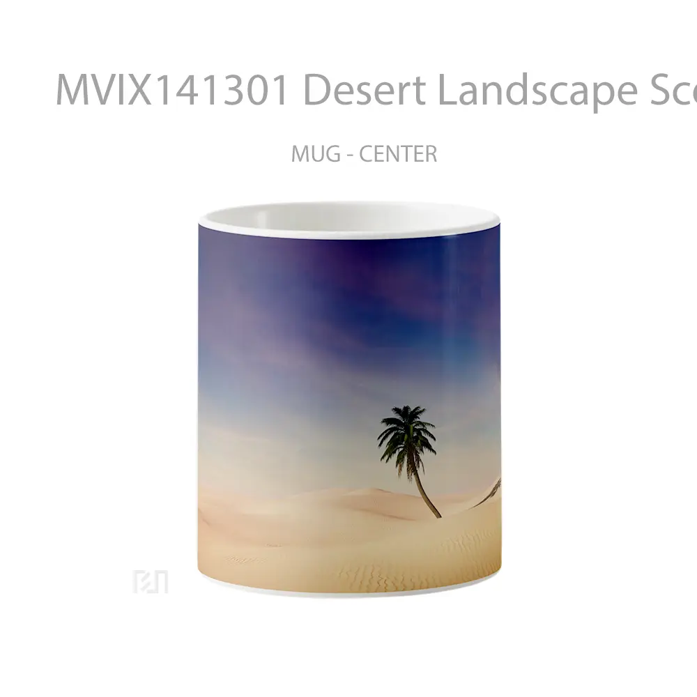 Mug Desert Landscape Scenery Gelas Keramik Unik