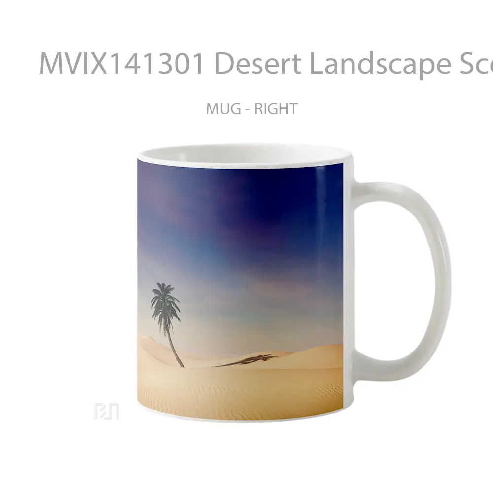 Mug Desert Landscape Scenery Gelas Keramik Unik - All-side / Desain