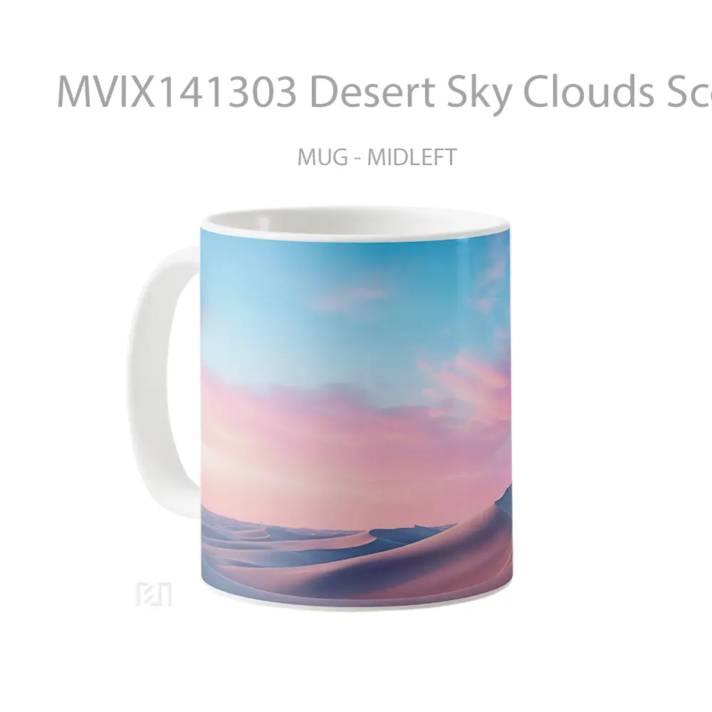 Mug Desert Sky Clouds Scenery Gelas Pemandangan Alam - All-side / Desain