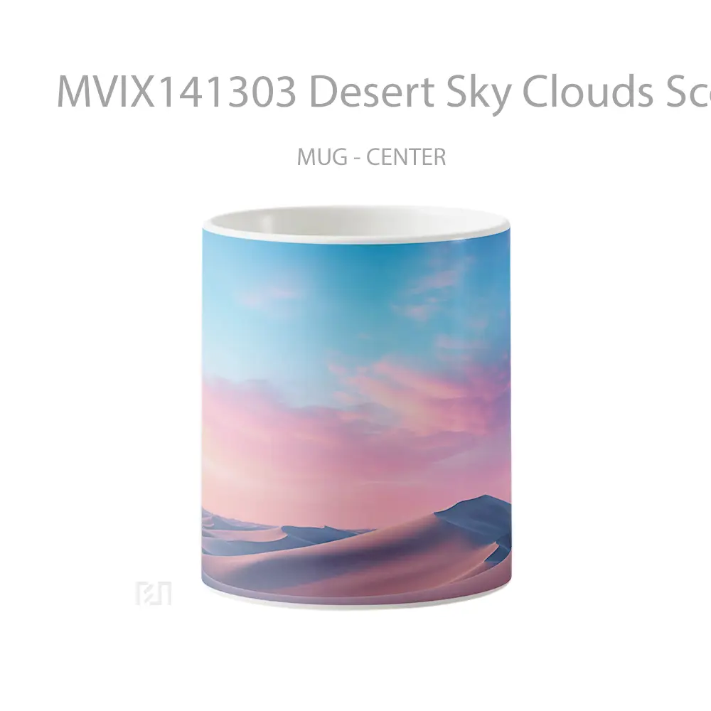 Mug Desert Sky Clouds Scenery Gelas Pemandangan Alam