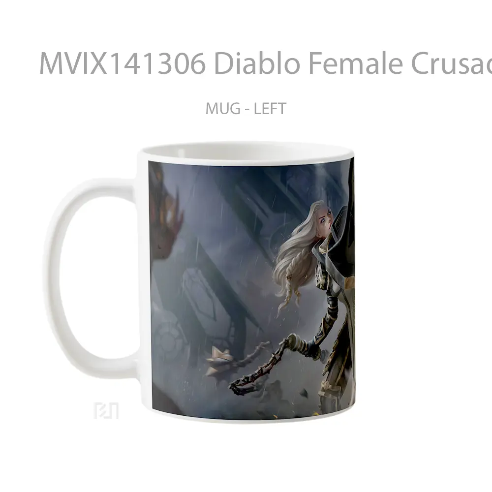 Mug Diablo Female Crusader Game Cangkir Gamer - All-side / Desain