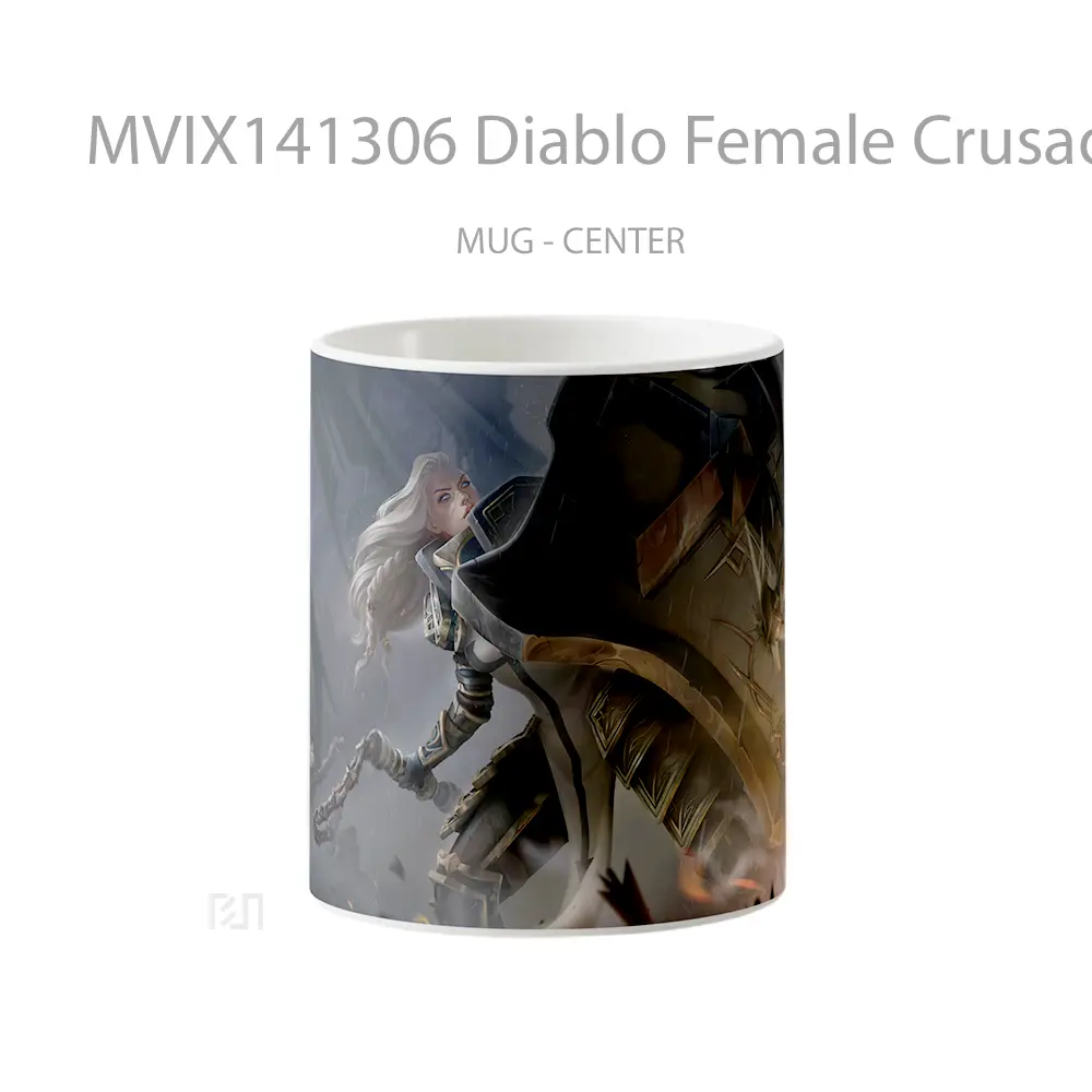 Mug Diablo Female Crusader Game Cangkir Gamer