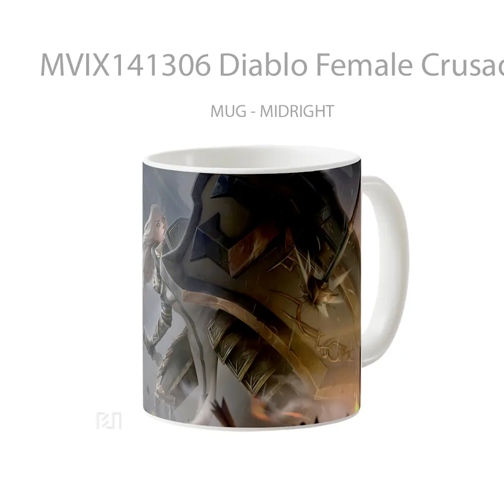 Mug Diablo Female Crusader Game Cangkir Gamer - All-side / Desain