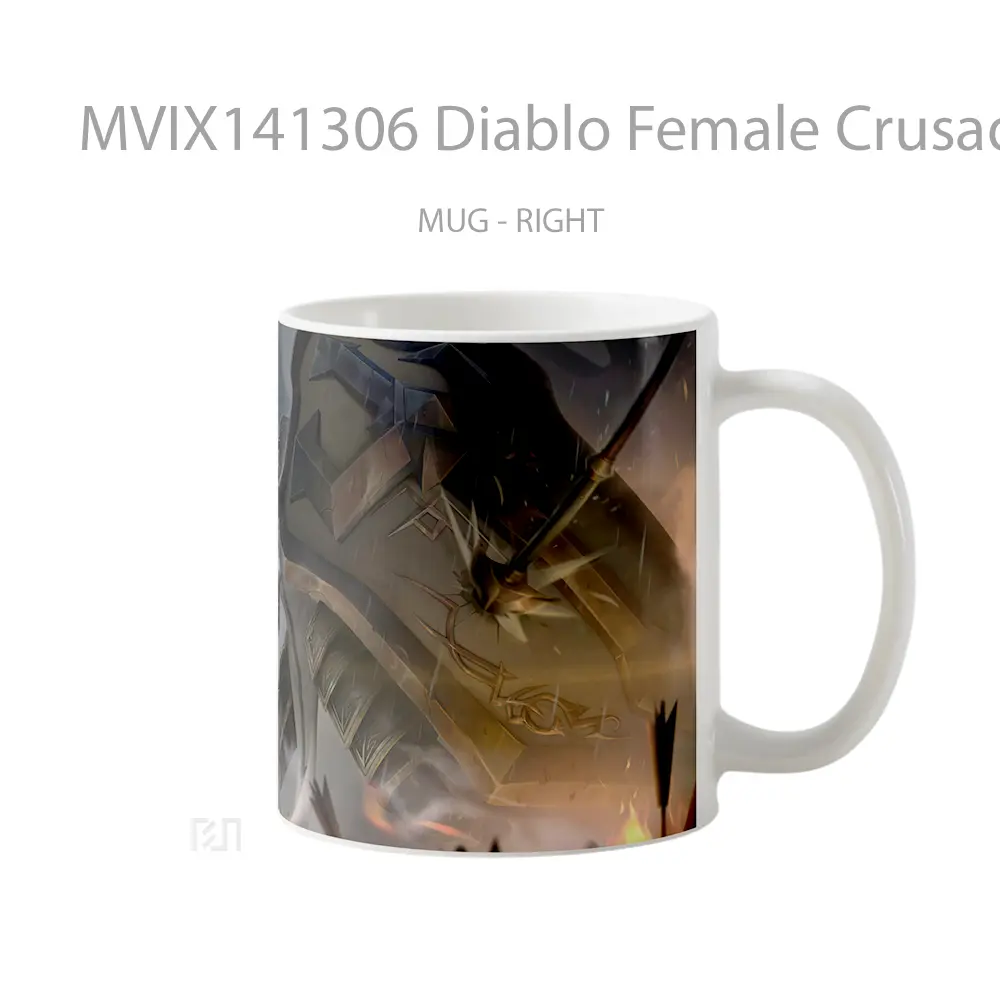 Mug Diablo Female Crusader Game Cangkir Gamer - All-side / Desain