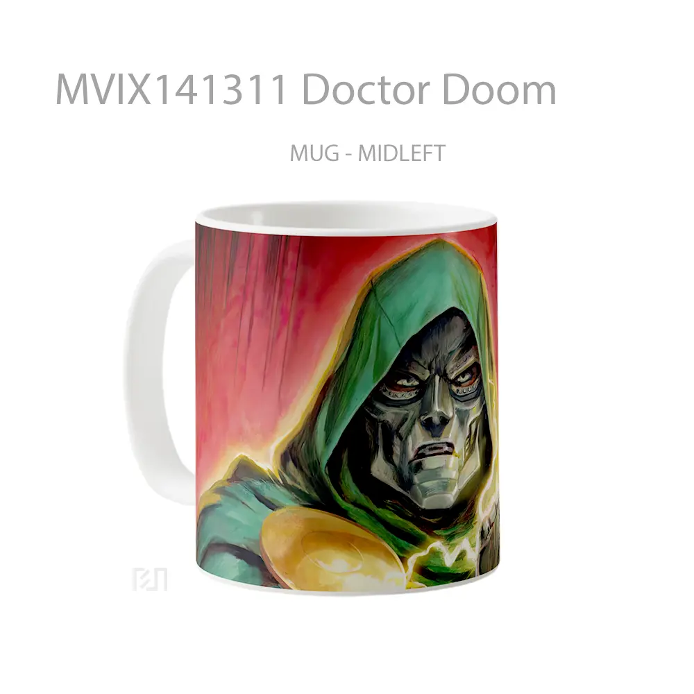 Mug Doctor Doom Gelas Keramik Unik - All-side / Desain