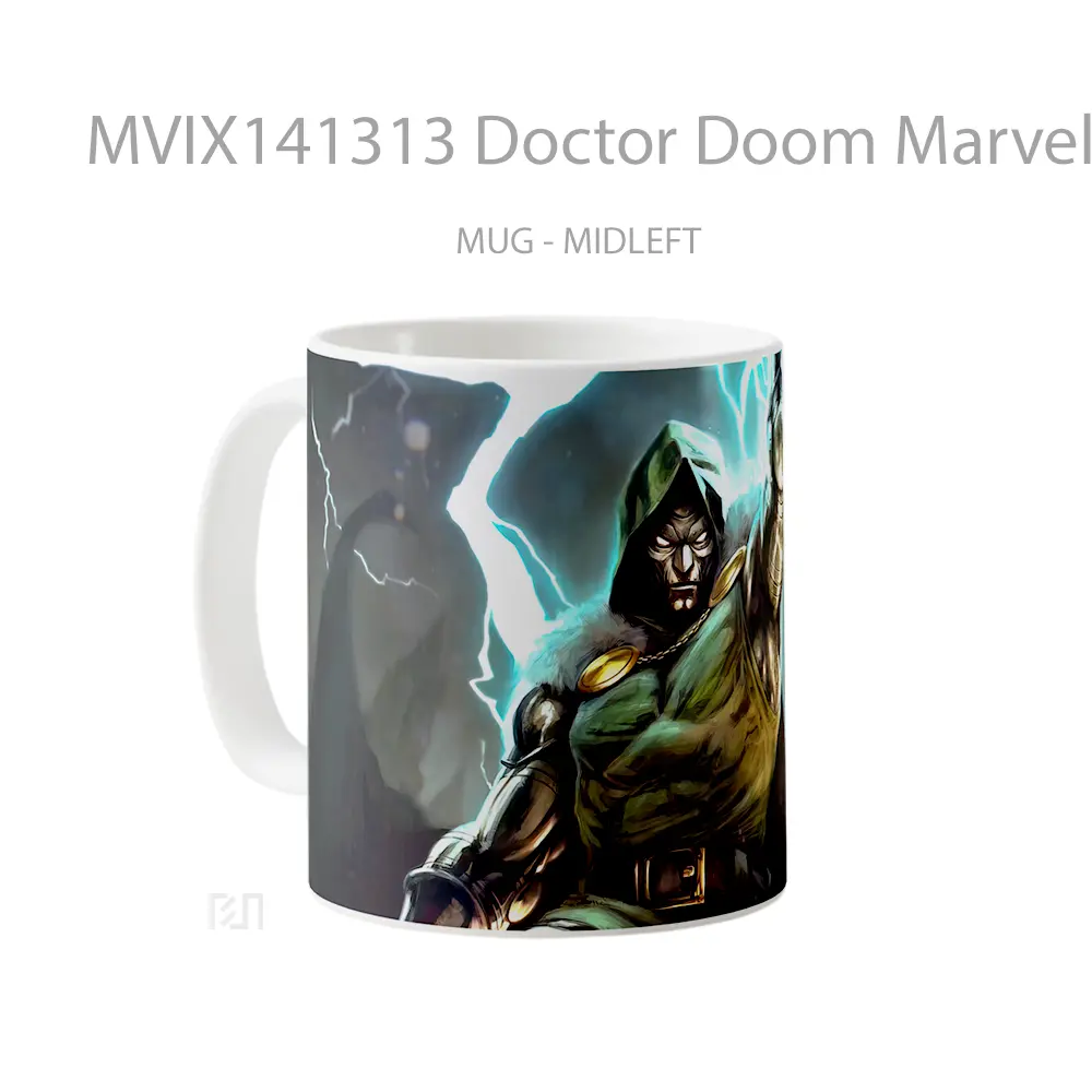 Mug Doctor Doom Marvel Supervillai Gelas Superhero - All-side / Desain