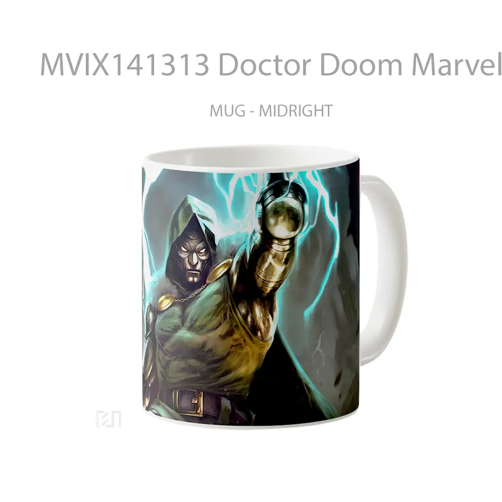 Mug Doctor Doom Marvel Supervillai Gelas Superhero - All-side / Desain