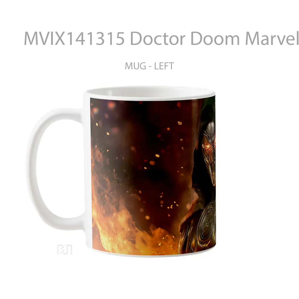 Mug Doctor Doom Marvel Villain Gelas Superhero - All-side / Desain