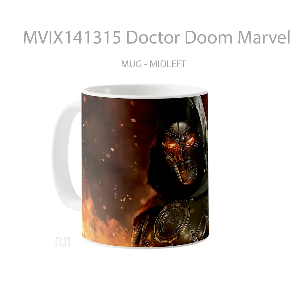 Mug Doctor Doom Marvel Villain Gelas Superhero - All-side / Desain